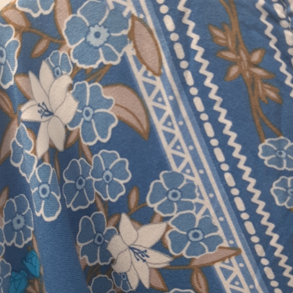 Lulus Dominica Blue Floral Print Surplice Romper S - Picture 8 of 12